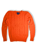 Pullover Kaschmir Zopfmuster Orange Gr.8 | Polo Ralph Lauren