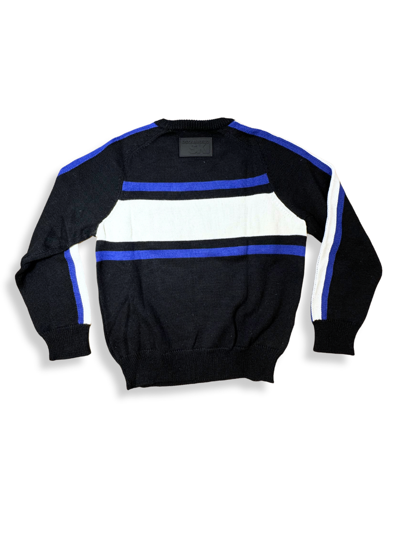 Pullover Schwarz, Blau, Weiß Gr.10 | Dsquared2