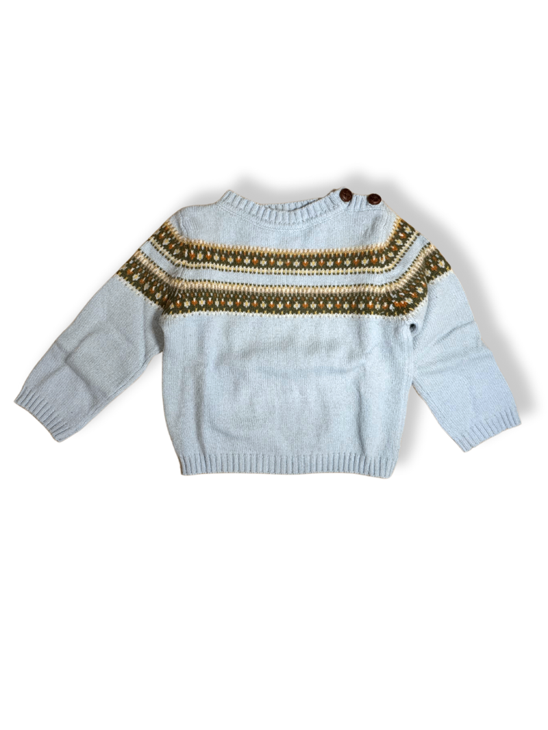 Pullover Norweger Hellblau Gr.2y | Jacadi