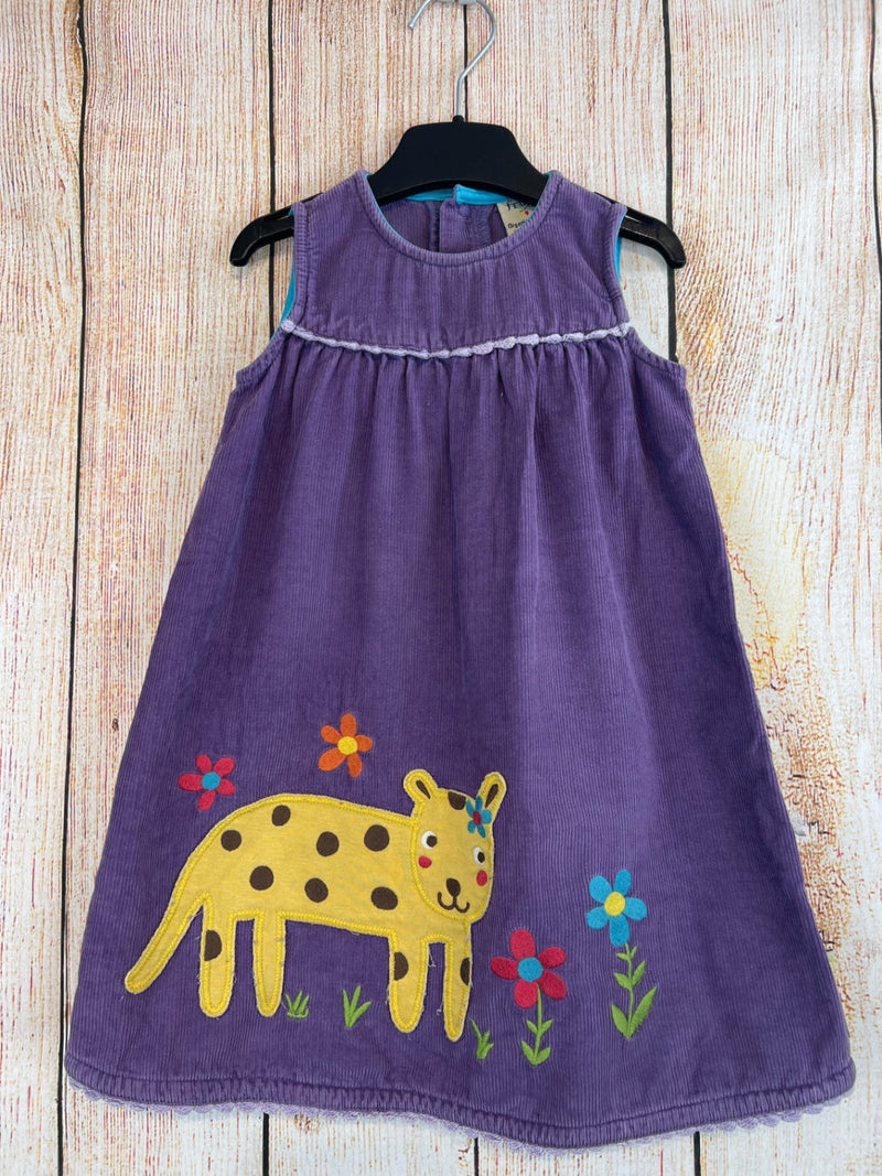 frugi Cordkleid Lila m. Katze Gr. 86/92