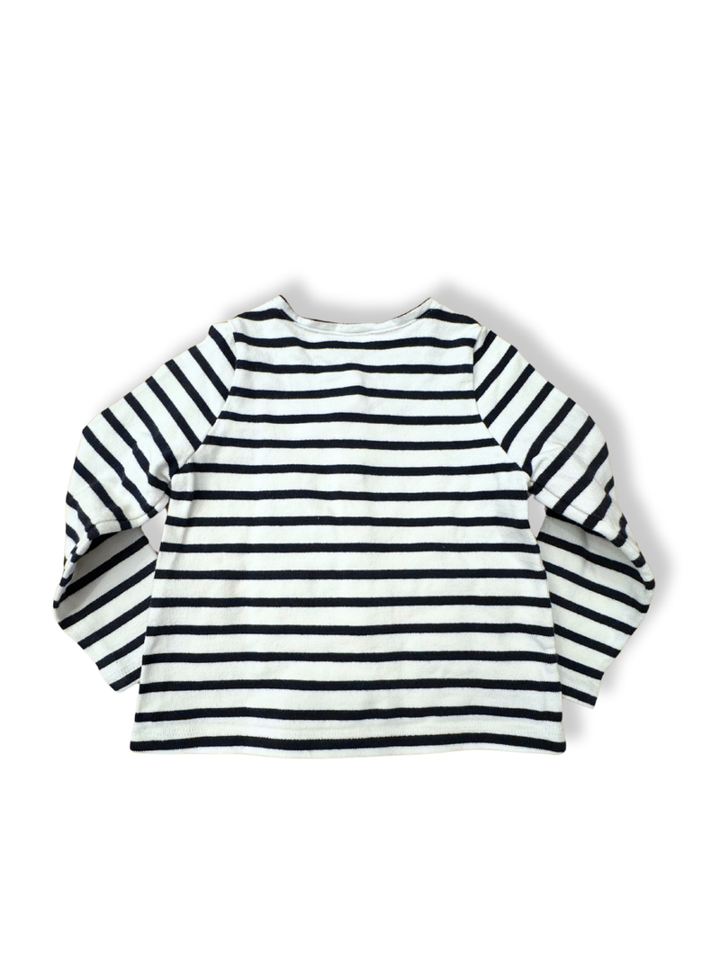 Cardigan Jersey Blau-Weiß gestreift Gr.92 | Petit Bateau