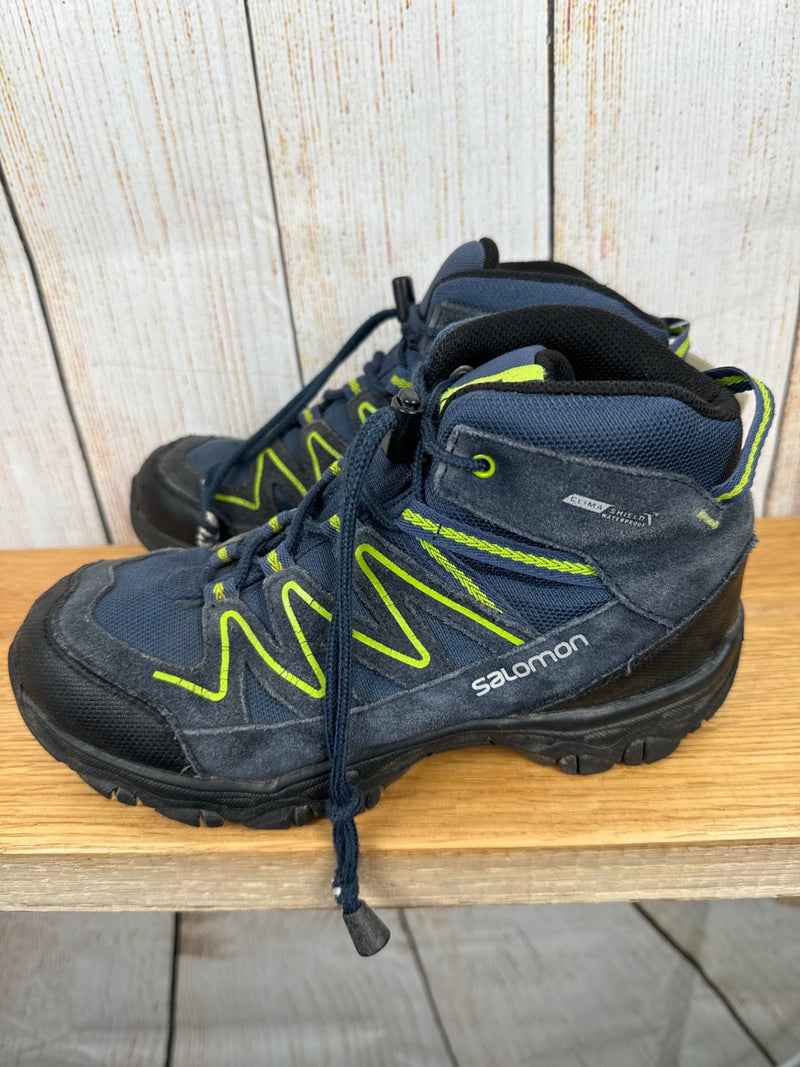 Salomon halbhohe Wanderschuhe blau/ hellgrün Gr. 35