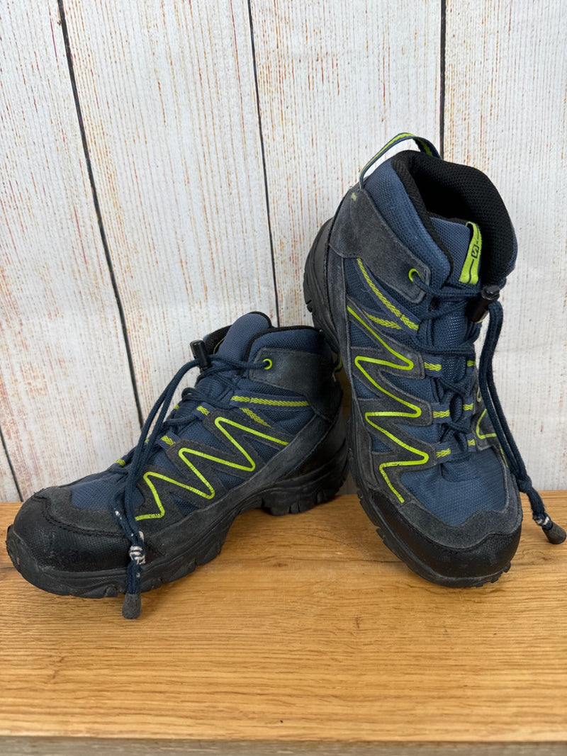 Salomon halbhohe Wanderschuhe blau/ hellgrün Gr. 35