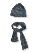 Mütze und Schal Grau geringelt Gr.2 | plus one in the family