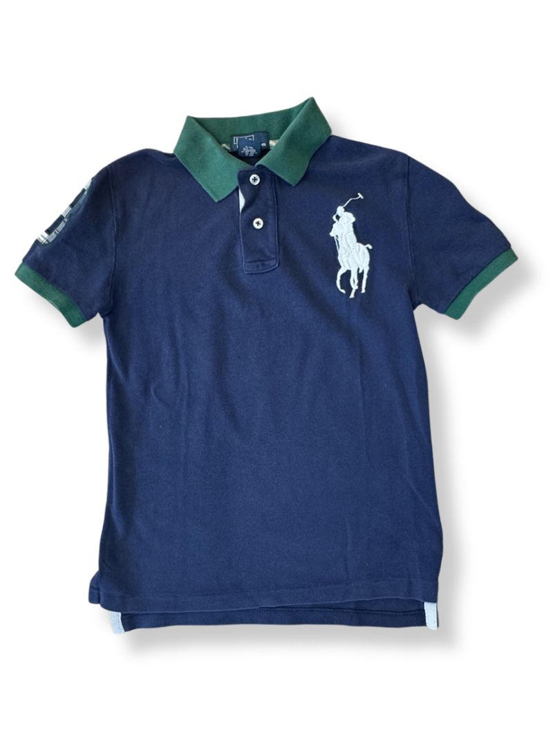 Polohemd Dunkelblau und Grün Gr.8 | Ralph Lauren