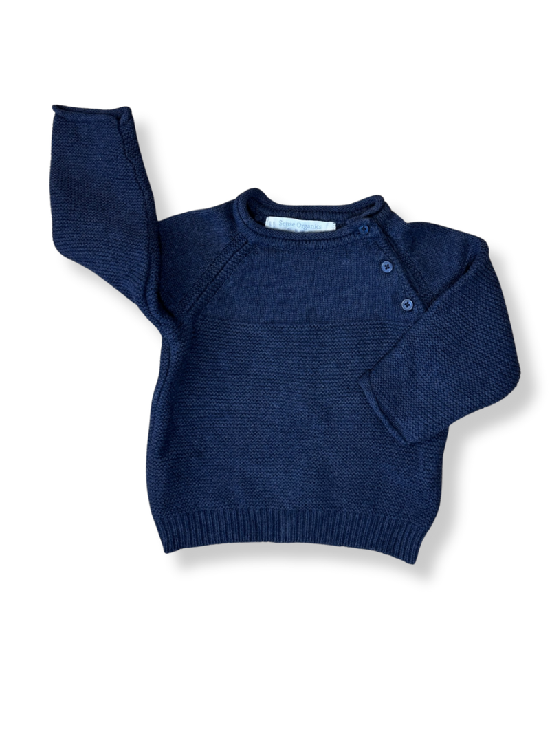 Pullover Blau Gr.74 | Sense Organics