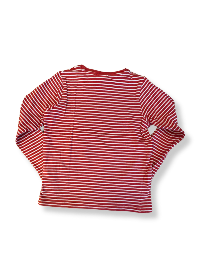 Longsleeve geringelt Rot, Weiß Gr.120 | Finkid