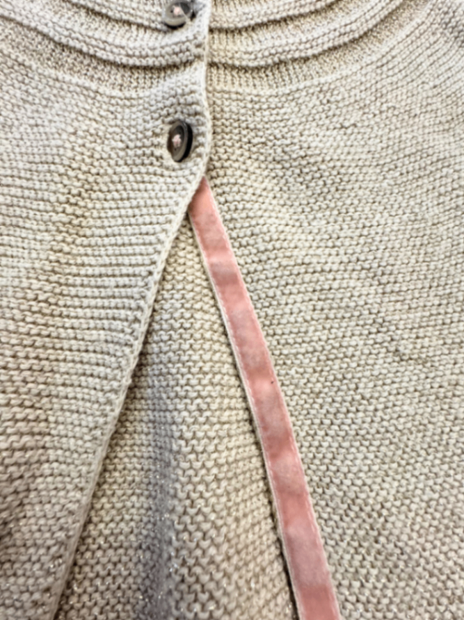 Cardigan Beige mit Goldfäden Gr.110 | Mini Boden