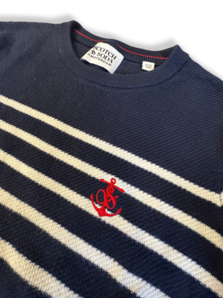 Pullover Blau-Weiß Gr.12 | Scotch & Soda