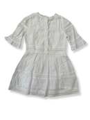 Kleid mit Spitze und Plissee-Falten Weiß Gr.104 | Cyrillus