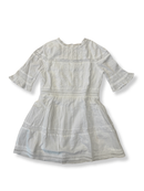 Kleid mit Spitze und Plissee-Falten Weiß Gr.104 | Cyrillus