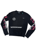 Pullover Schwarz mit roten Akzenten Gr.158 | Off-white Main Label