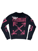 Pullover Schwarz mit roten Akzenten Gr.158 | Off-white Main Label