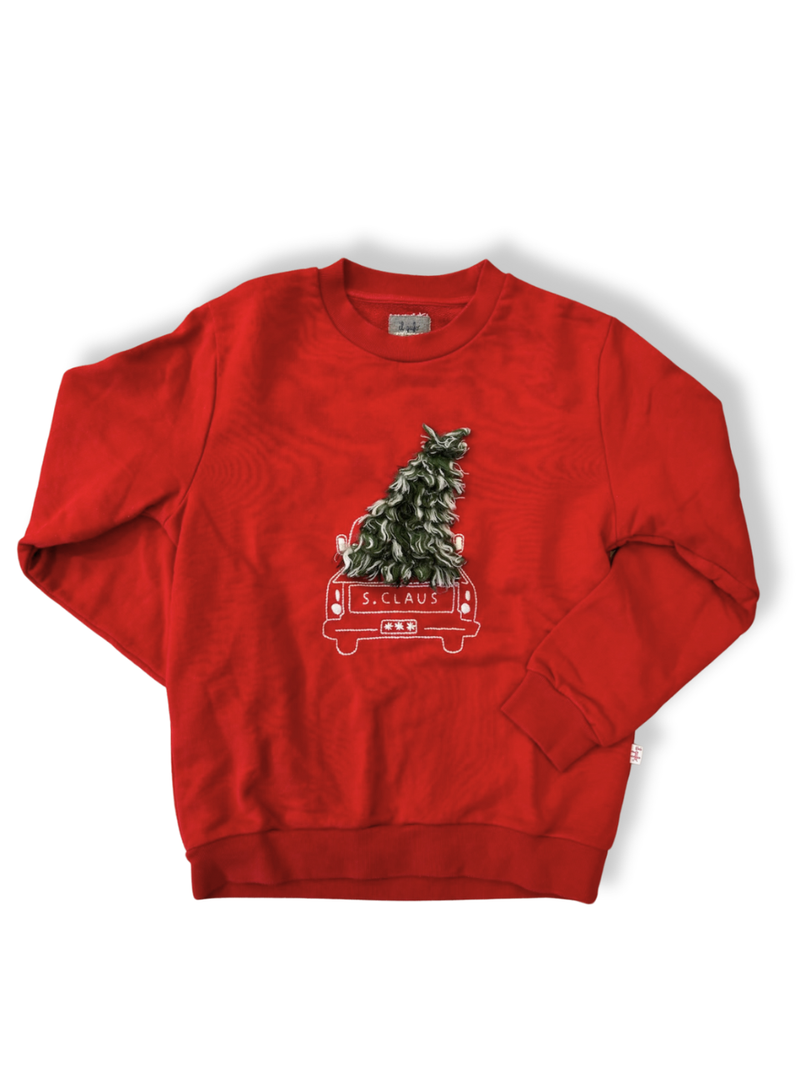 Sweatshirt Tannenbaum Rot Gr.12 | il gufo