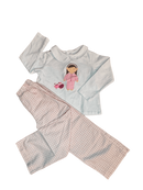 Pyjama Weiß, Rosa Gr.6 | Jacadi