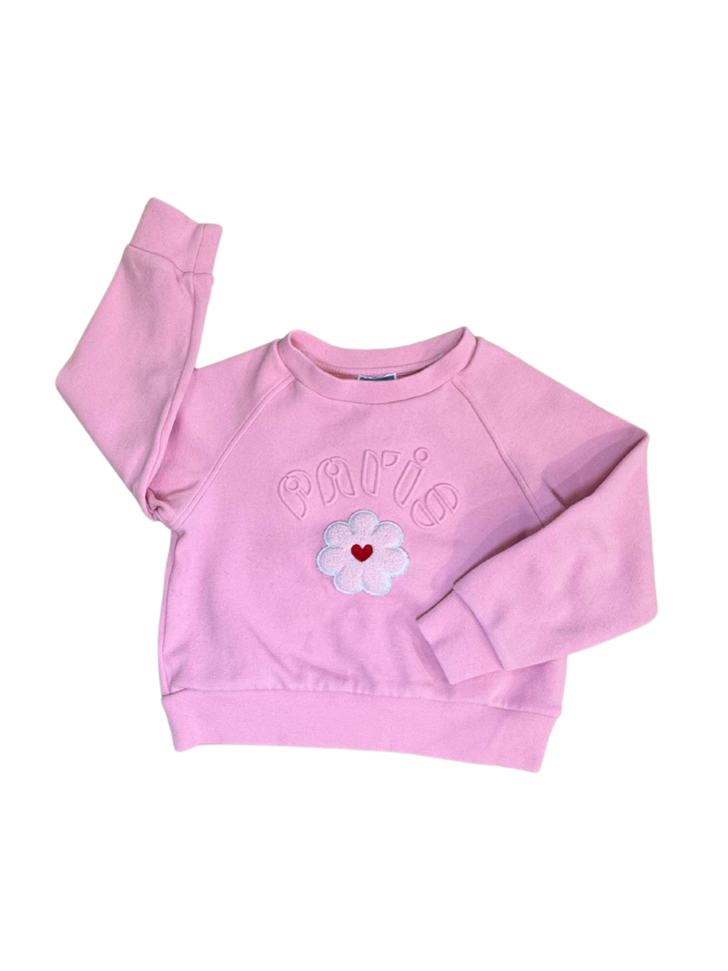 Sweatshirt mit Blume Rosa Gr.8 | Jacadi