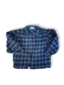 Flanell-Bluse Blau kariert Gr.92 | Hummelsheim