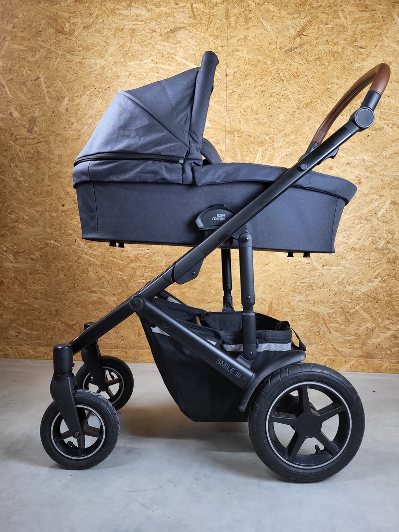 Britax Römer - Duo Smile Iii Grau - Kombikinderwagen (sportsitz und Babywanne) - Blau in Gutem Zustand / Gut