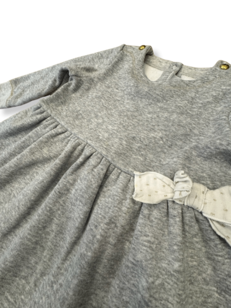 Jersey-Kleid Midi Grau Gr.92 | Petit Bateau