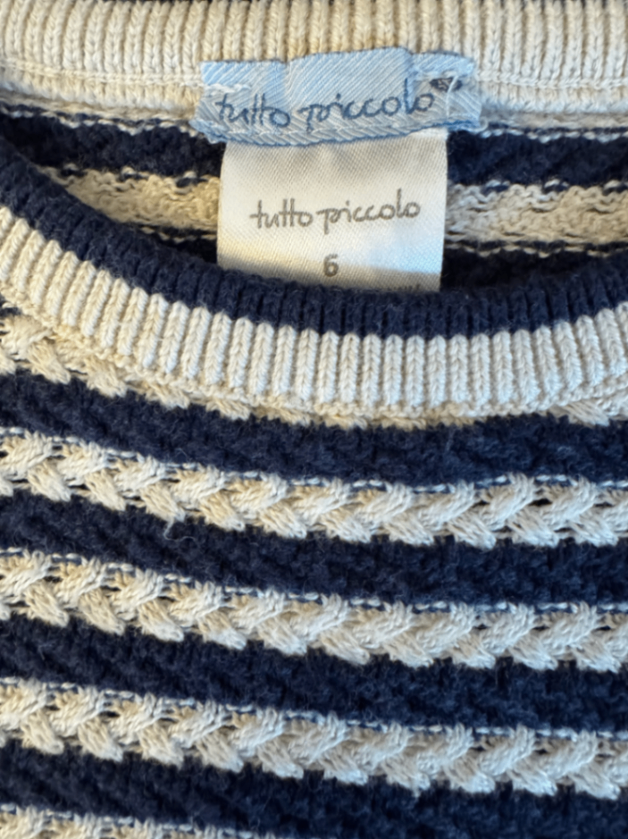 Pullover Blau und Beige Gr.6 | Tutto Piccolo