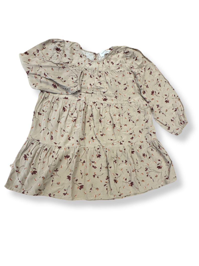 Kleid Beige mit Blumenmuster Gr.104 | Rosemunde