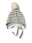 Mütze mit Innen-Fleece Grau&Weiß Gr.51 | mp Denmark