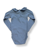 Body langarm mit Bubikragen blaugrau Gr.92/98 | Hust and Claire