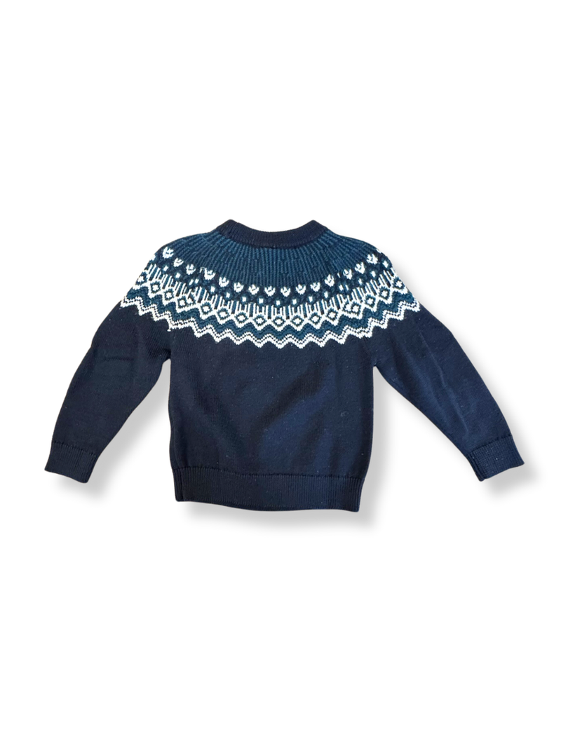 Pullover mit Jacquard-Muster dunkelblau Gr.104 | FUB