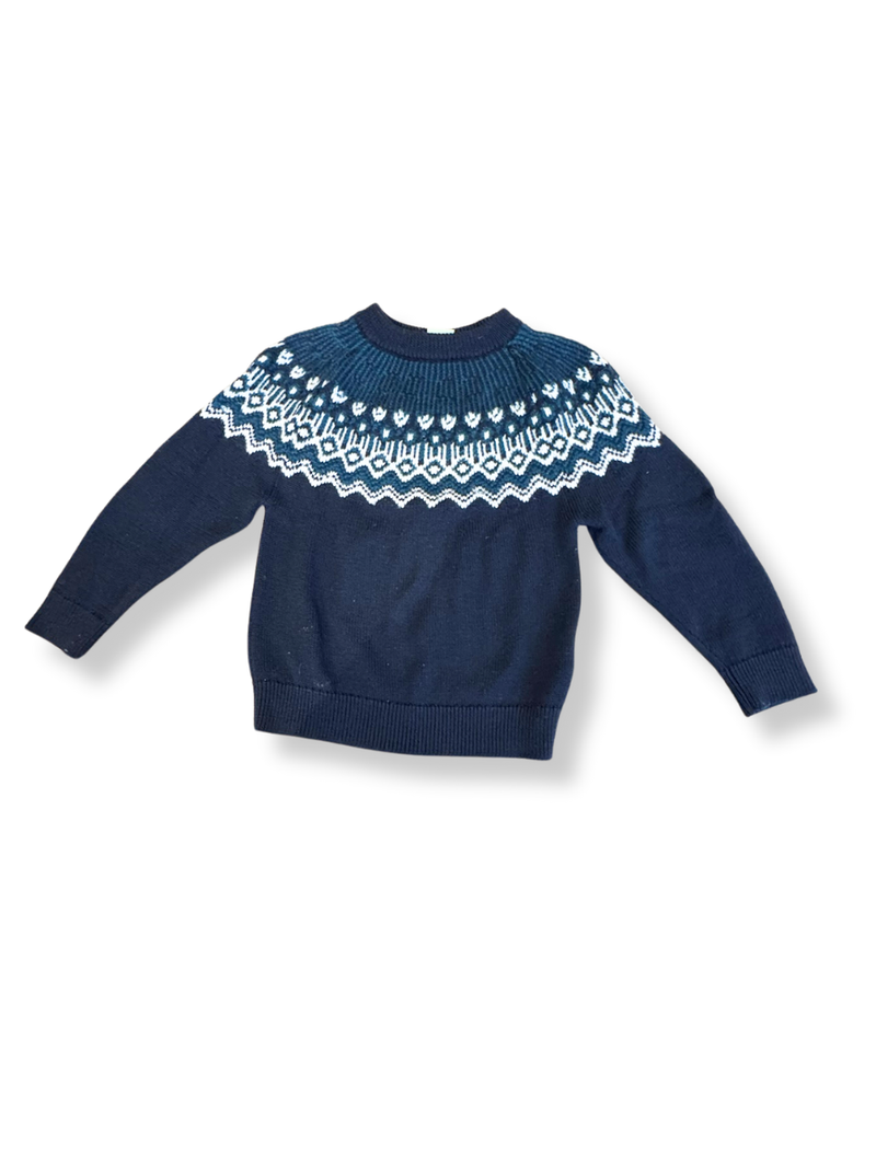 Pullover mit Jacquard-Muster dunkelblau Gr.104 | FUB