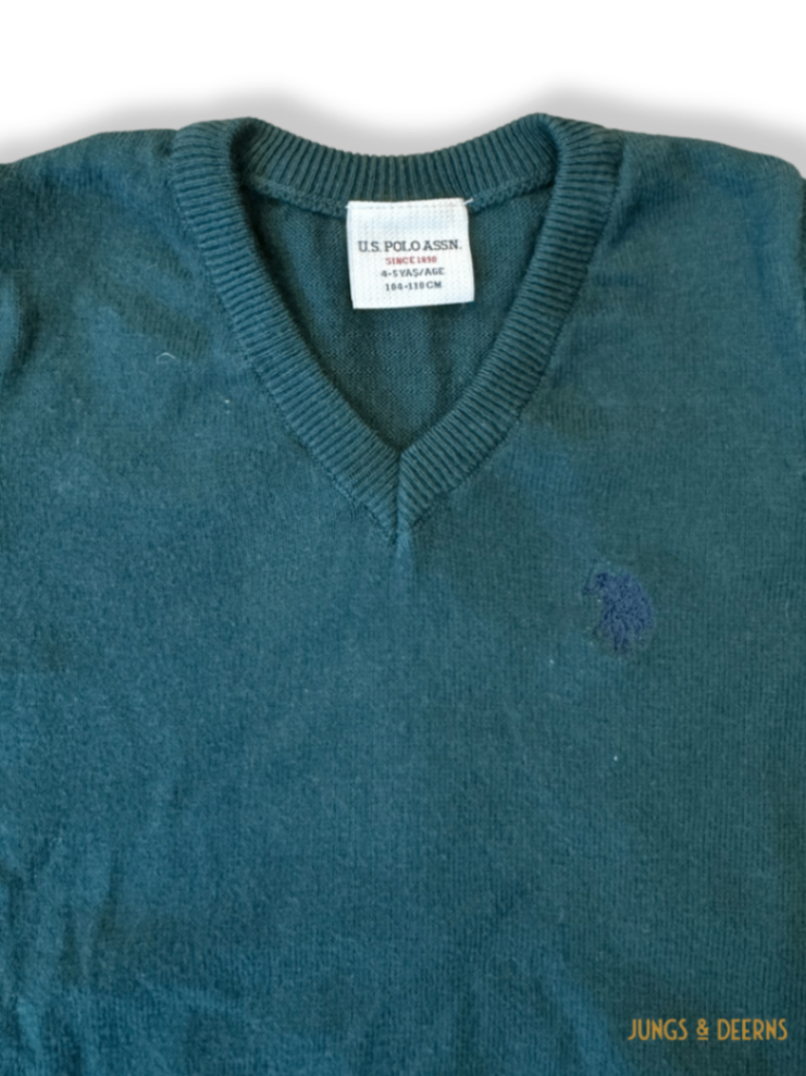 Pullover V-Neck Tannengrün Gr.104 | U.S. Polo Assn.