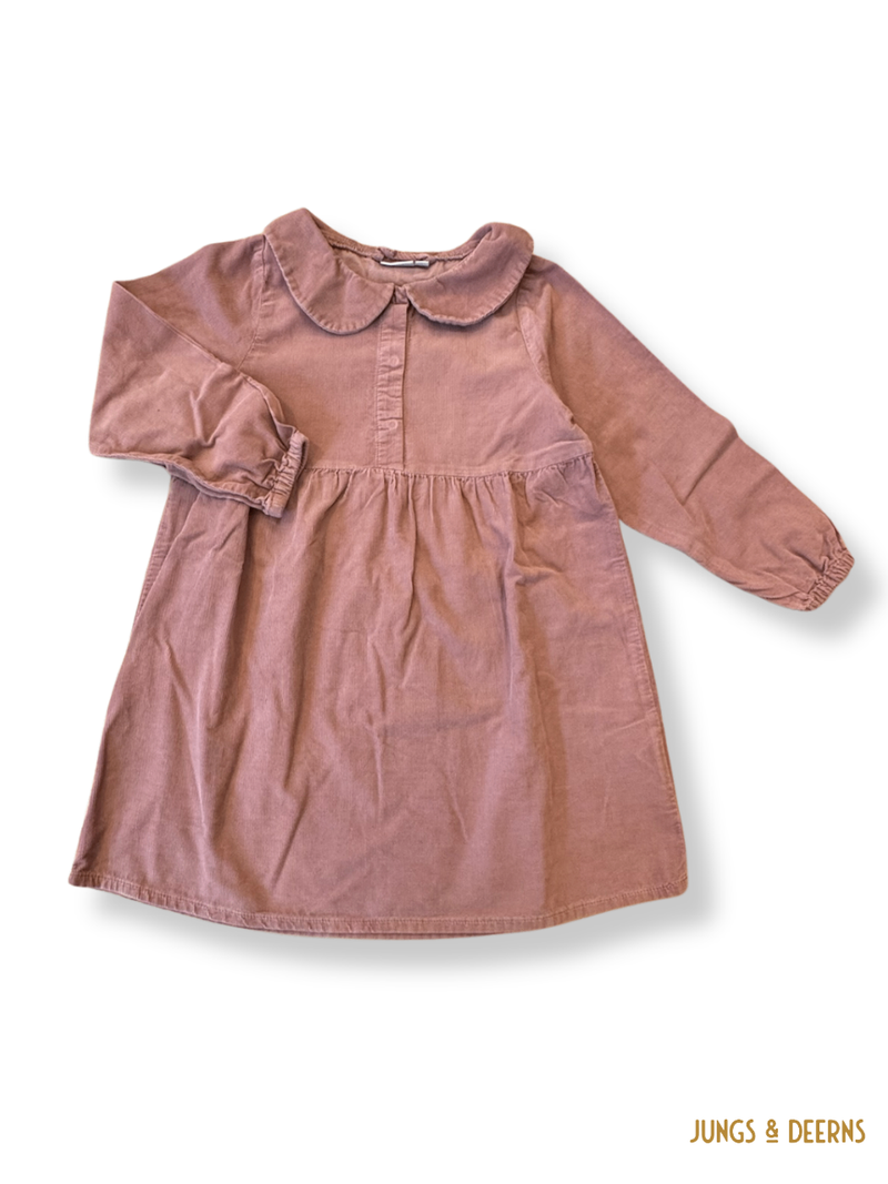 Kord-Kleid mit Bubikragen Mauve Gr.122 | name it