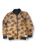 Blouson Bomberjacke Kinder anthrazith & ocker Gr.4-5 | NPPS