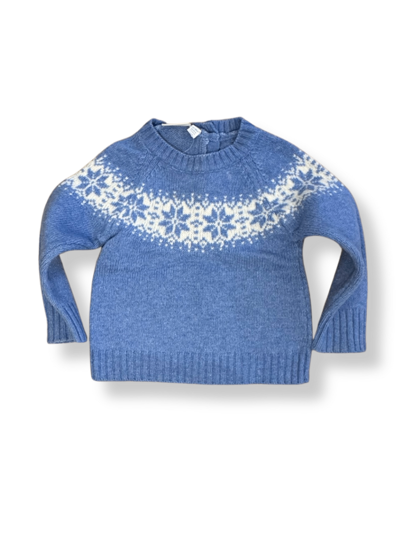 Pullover baby hellblau, weiss Gr.2 | Jojo Maman