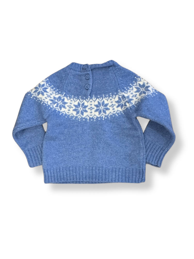 Pullover baby hellblau, weiss Gr.2 | Jojo Maman