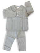 Pyjama Grau kariert Gr.4 | Jacadi