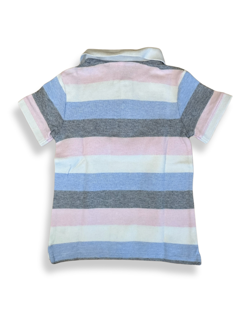 Poloshirt Mehrfarbig mit Streifen in Blau, Rosa, Grau und Weiß Gr.4 | Janie and Jack