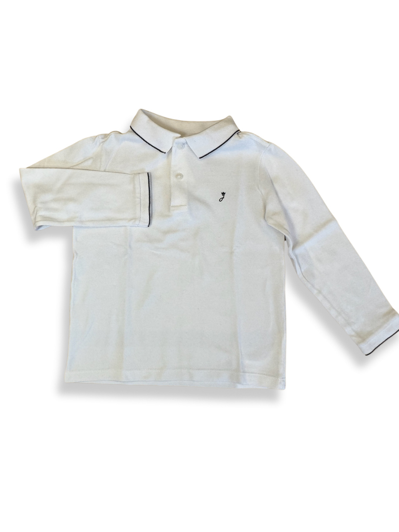 Poloshirt langarm Kinder Weiß Gr.6 | Jacadi