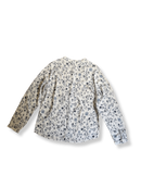 Bluse Mädchen Weiß mit blauem Blumenmuster Gr.10 | Massimo Dutti