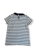 T-Shirt blau-weiß geringelt mit Bubikragen Gr.10 | Petit Bateau