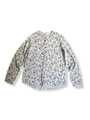 Bluse Mädchen Weiß mit blauem Blumenmuster Gr.10 | Massimo Dutti