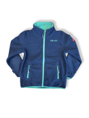 Fleecejacke für Jungs Dunkelblau und Aqua Gr.128 | Trollkids