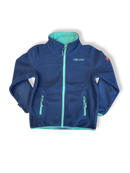 Fleecejacke für Jungs Dunkelblau und Aqua Gr.128 | Trollkids