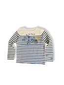 Langarmshirt Kinder Blau-weiß gestreift Gr.10 | Petit Bateau