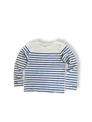 Langarmshirt Kinder Blau-weiß gestreift Gr.10 | Petit Bateau