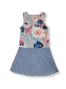 Kleid Mädchen Blau mit floralen Mustern Gr.122/128 | Tom Joules