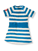 Kleid Mädchen Blau und Weiß Gr.104 | Villervalla