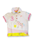 Polo-Shirt Mädchen Weiß mit bunten Akzenten Gr.98 | Tom Joules