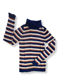 Pullover Mädchen Blau mit gestreiftem Muster Gr.S / 14 | Bellerose