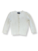 Cardigan Weißes Zopfmuster Gr.2 | Polo Ralph Lauren