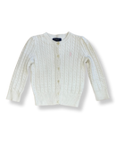 Cardigan Weißes Zopfmuster Gr.2 | Polo Ralph Lauren